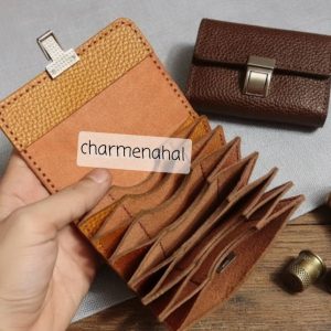 جاکارتی چرم طبیعی مدل آکاردئونی | نهال چرم